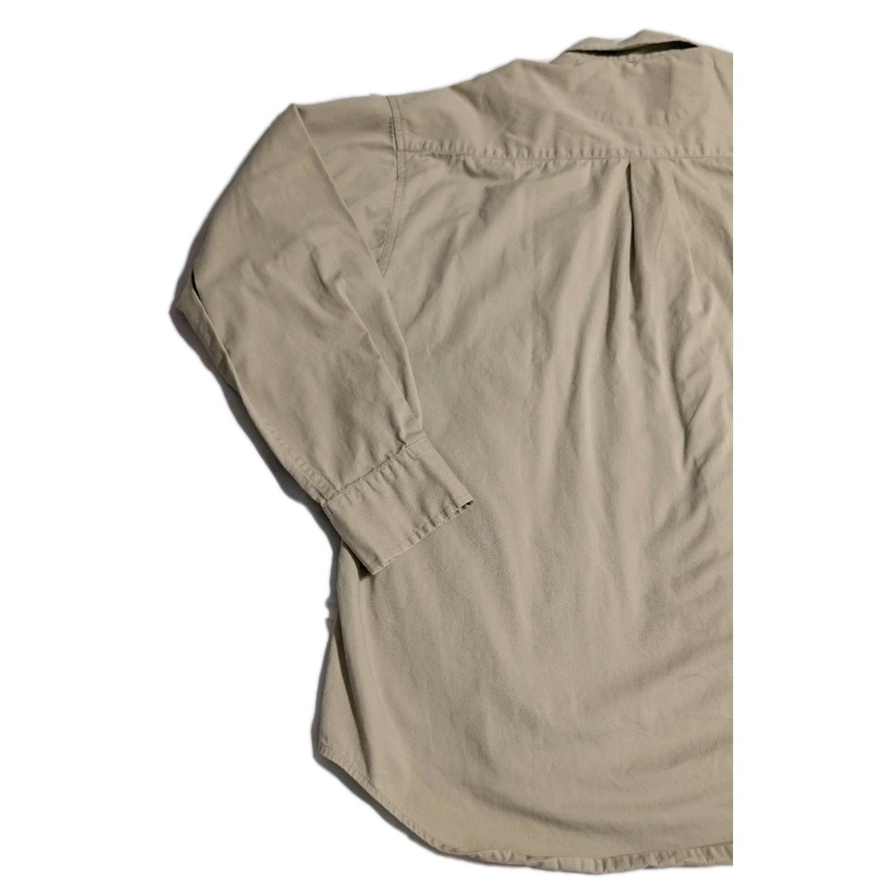 Fender Embroidered Logo Button Down Shirt Tan Khaki Mens L Approx - Picture 8 of 9